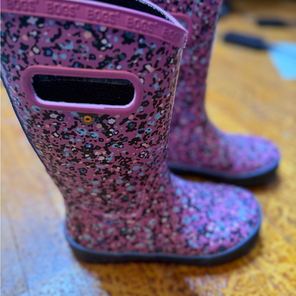 Bog boots floral pink size 3y
